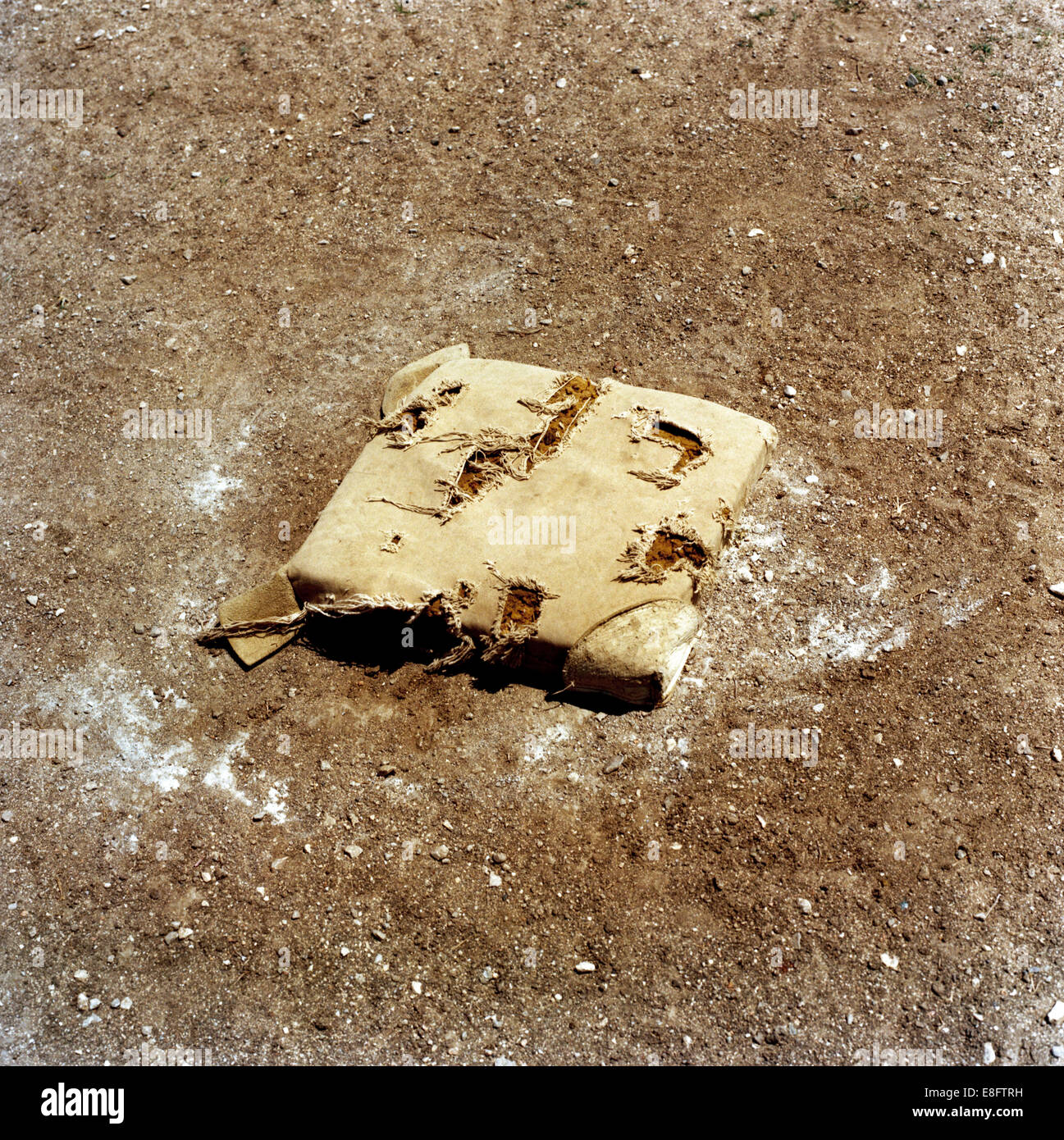 Nahaufnahme der Baseball Basis, Havanna, Kuba Stockfoto