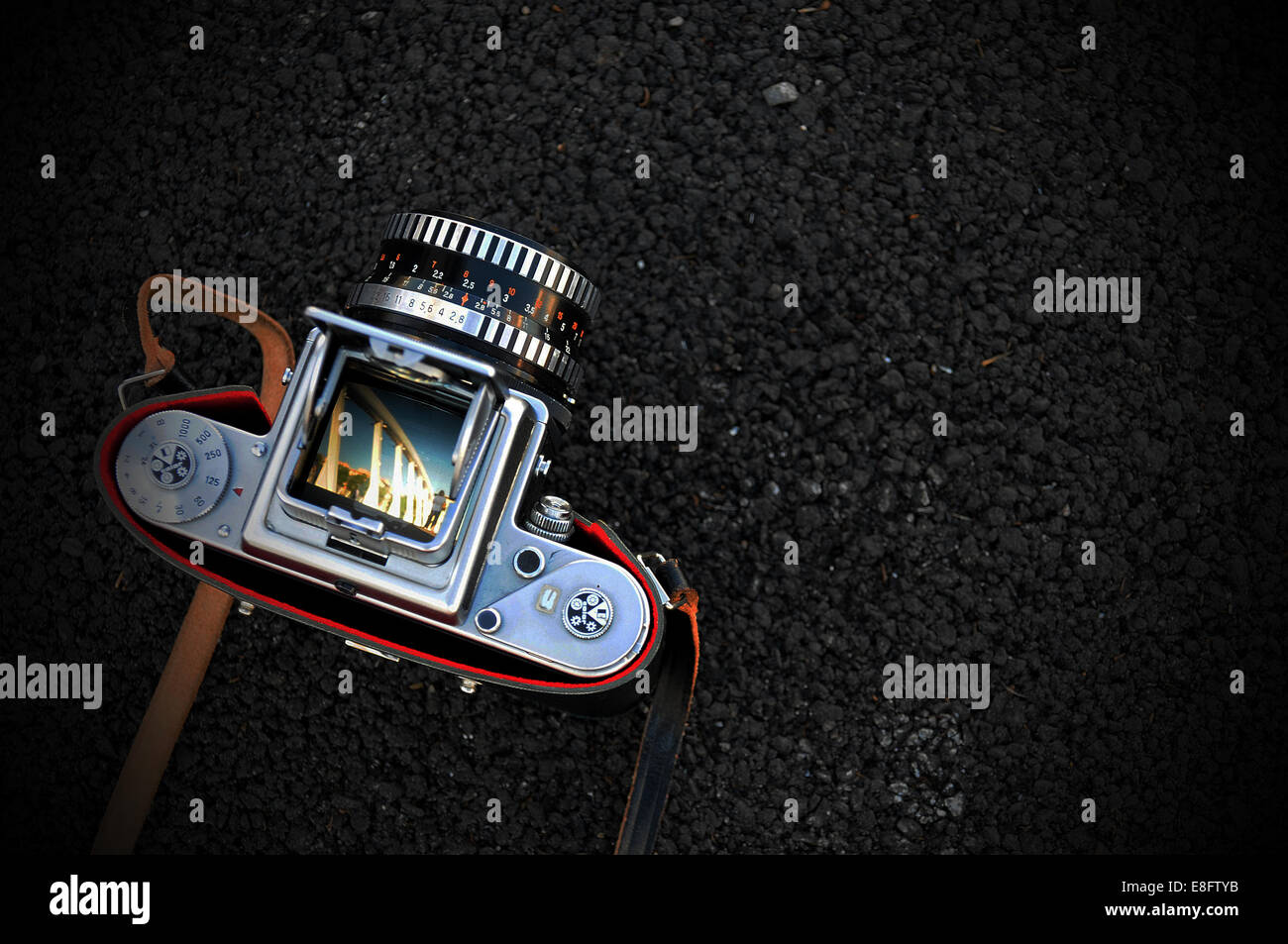 Italien, Rom, Overhead Blick auf klassische Kamera Stockfoto