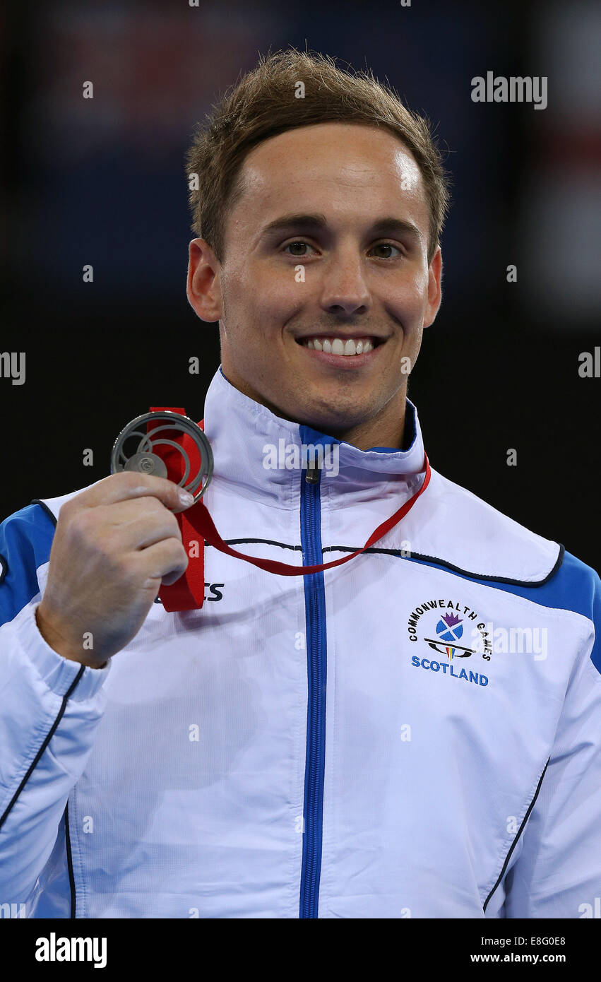 Daniel Keatings (SCO) Silber Medaille künstlerische Gymnastik-Herren alle Runde Finale - SSE Hydro - Glasgow - UK - 30.07.2014 - Comm Stockfoto