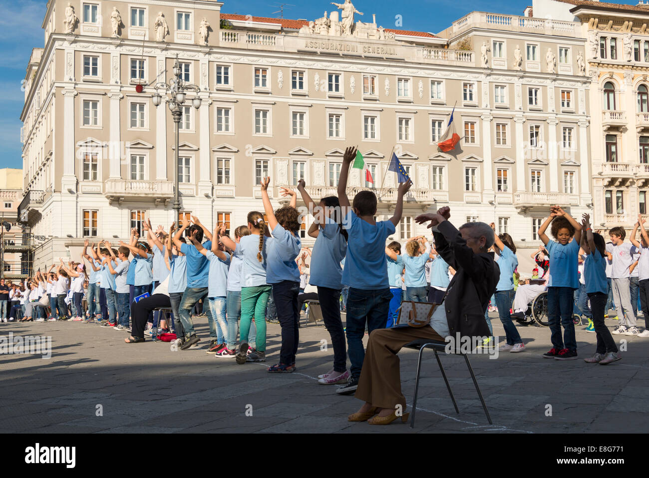 Piazza Unità d ' Italia (Platz der Einheit von Italien, Triest, Italien. Stockfoto