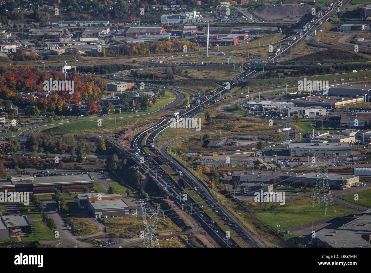 Henry IV Autobahn Autoroute ist in Québec (Stadt) abgebildet. Stockfoto
