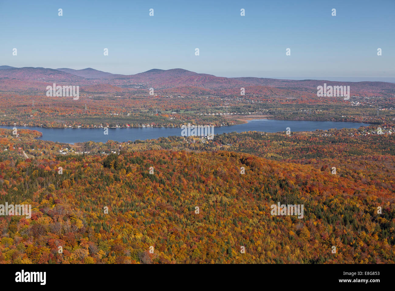 Lac Saint-Charles See ist in Québec (Stadt) abgebildet. Stockfoto