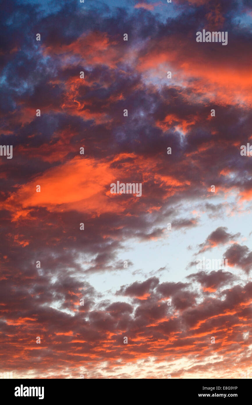 Bunter Himmel bei Sonnenuntergang in Santa Monica, Kalifornien Stockfoto