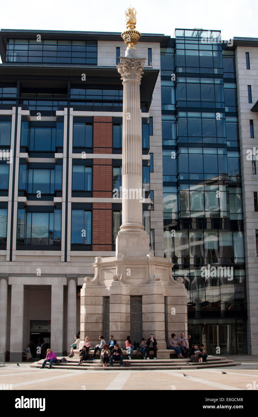 Paternoster Spalte, Paternoster Square, London, UK Stockfoto