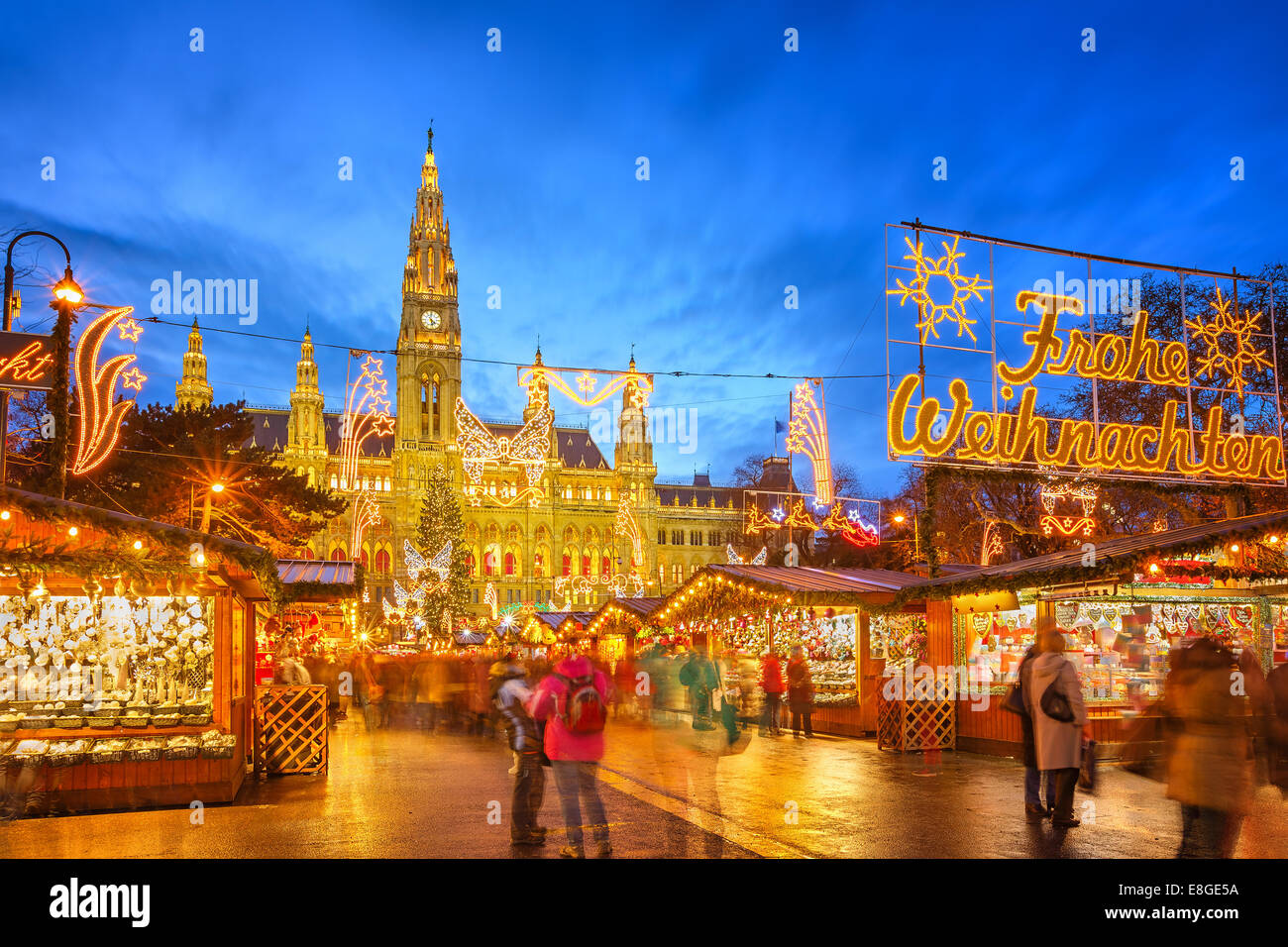 Weihnachtsmarkt in Wien Stockfoto