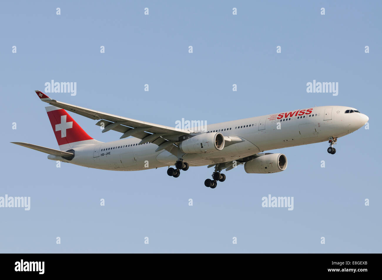 Swiss International Air Lines Airlines Airbus A330-300 HB-JHE Widebody-Passagierjet Endanflug Flughafen Vancouver Stockfoto