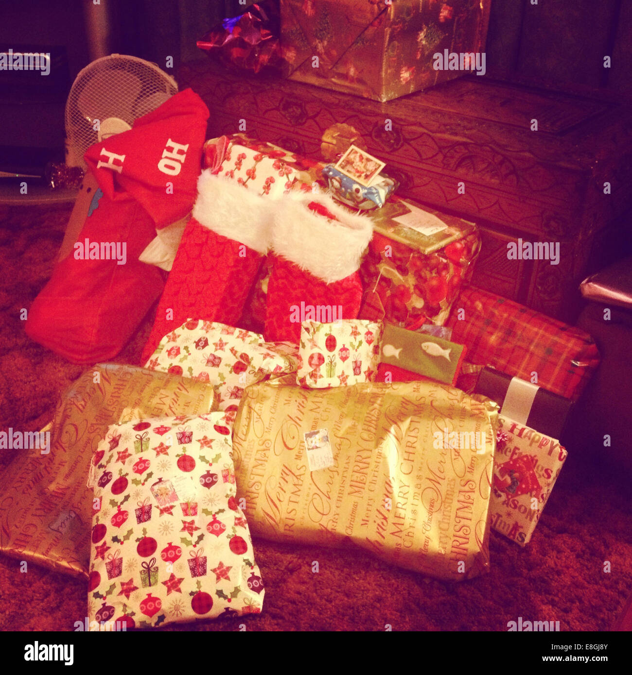 UK, Wiltshire, Weihnachtsgeschenke Stockfoto