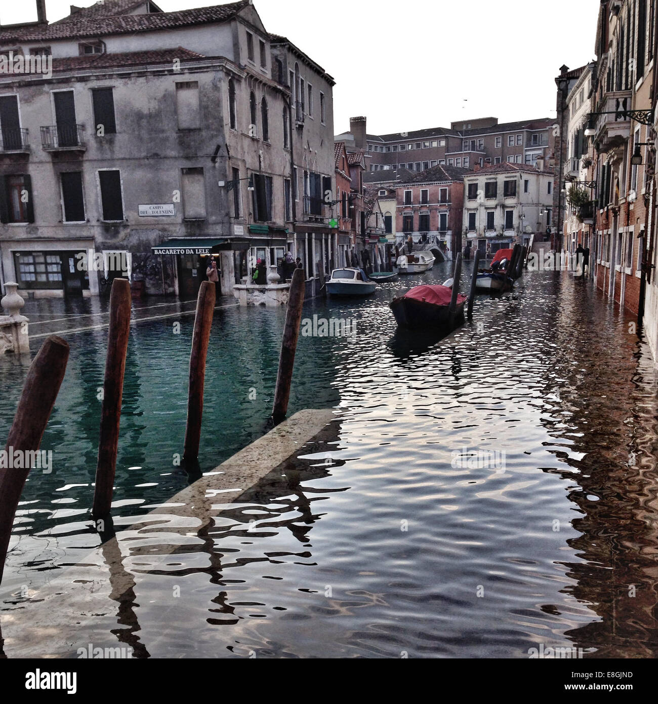 Italien, Venedig, Venezia Überschwemmungen Stockfoto