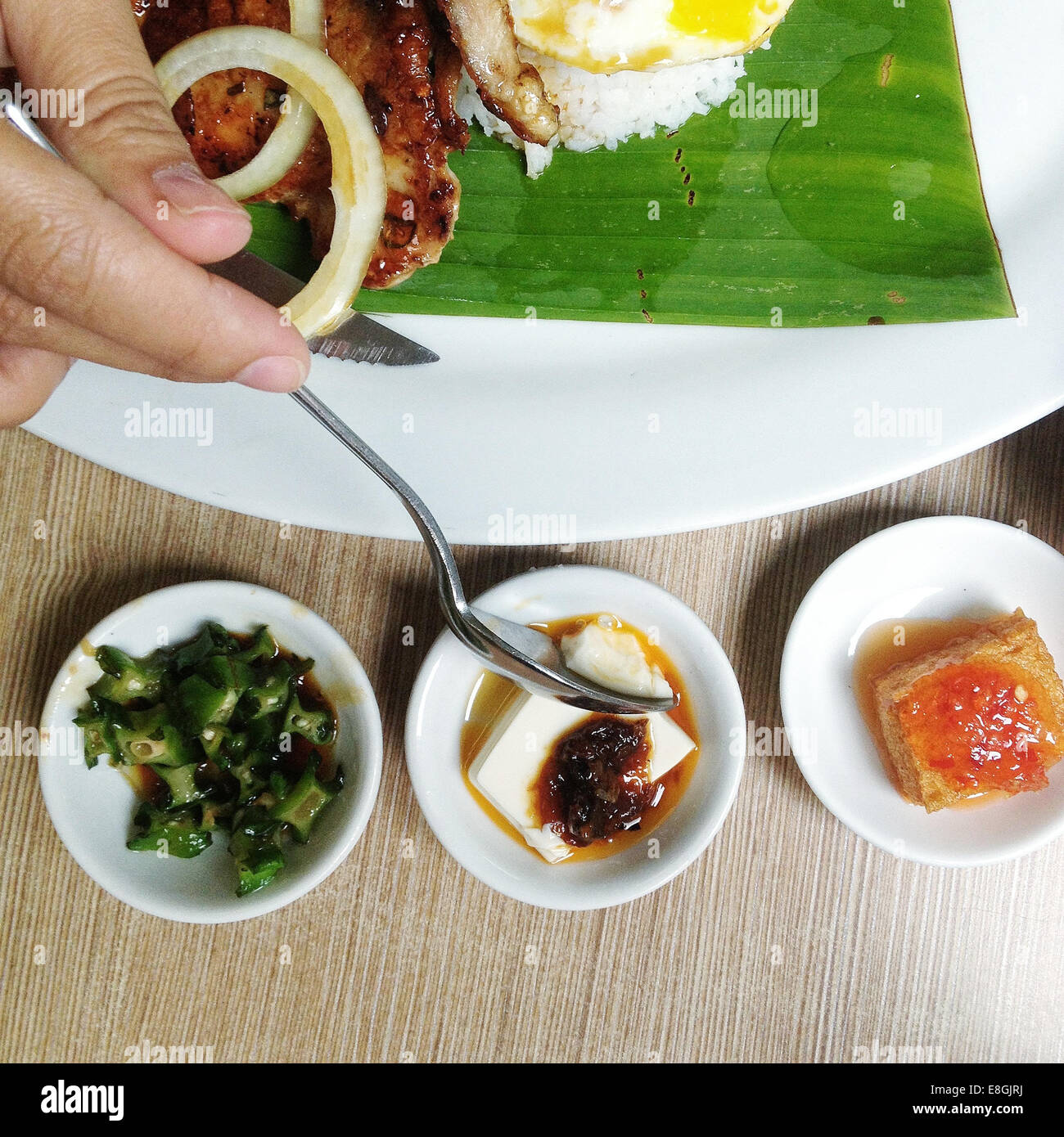 Malaysia, Kuala Lumpur, traditionelle asiatische Küche Stockfoto