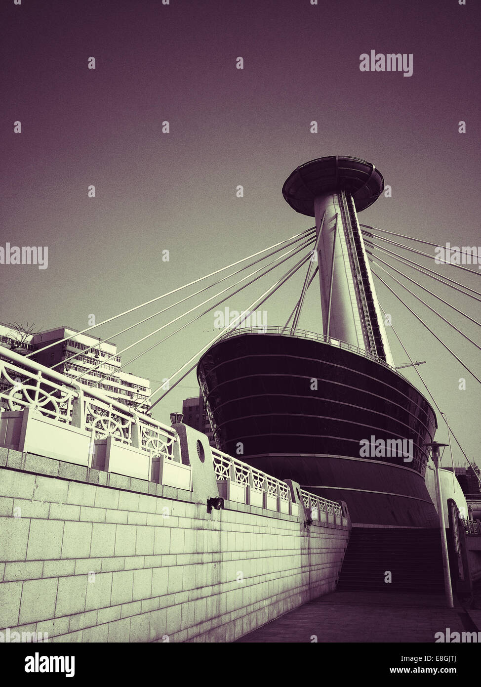 China, Tianjin, Blick auf moderne Gebäude Stockfoto