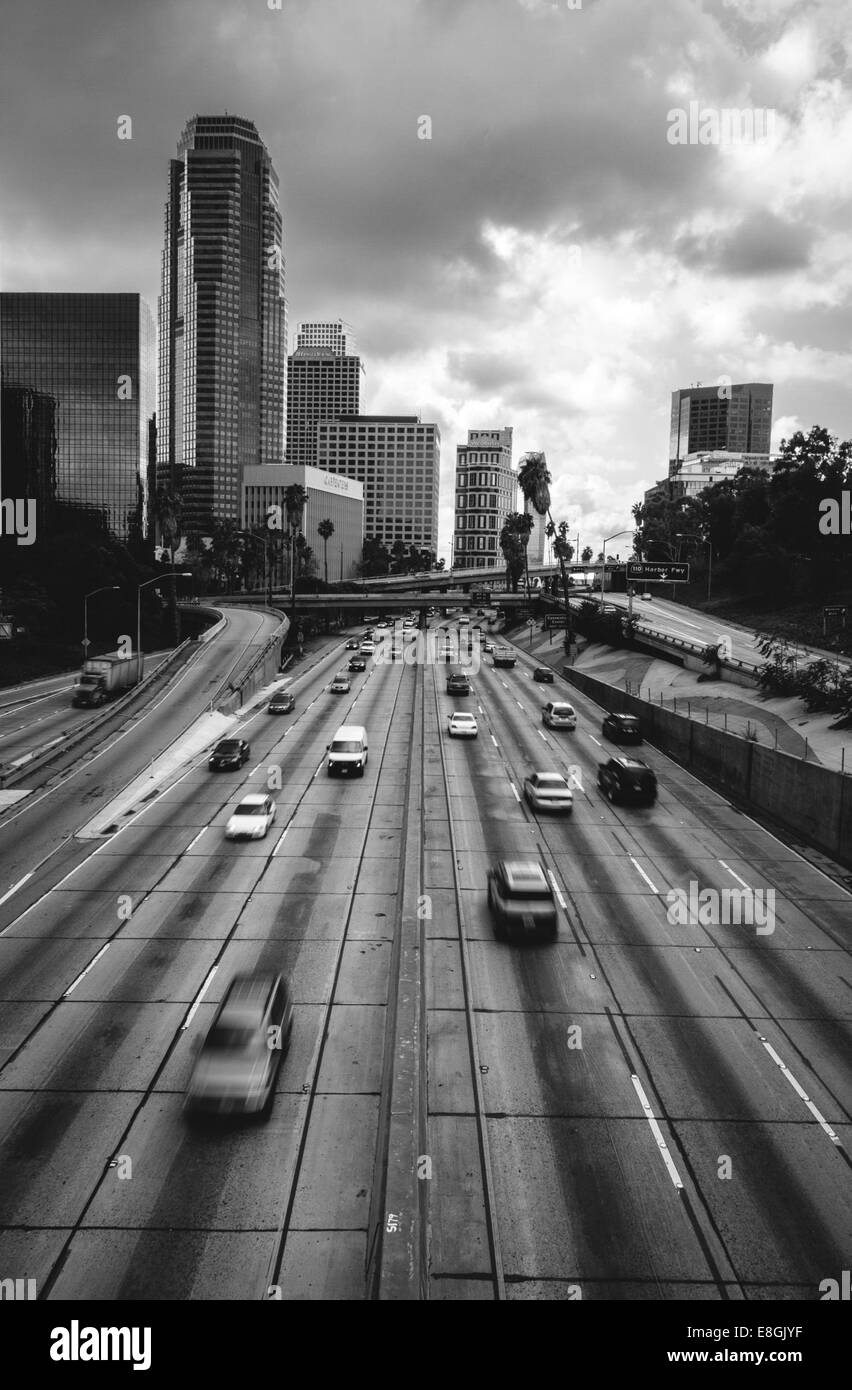 USA, Los Angeles freeway Stockfoto