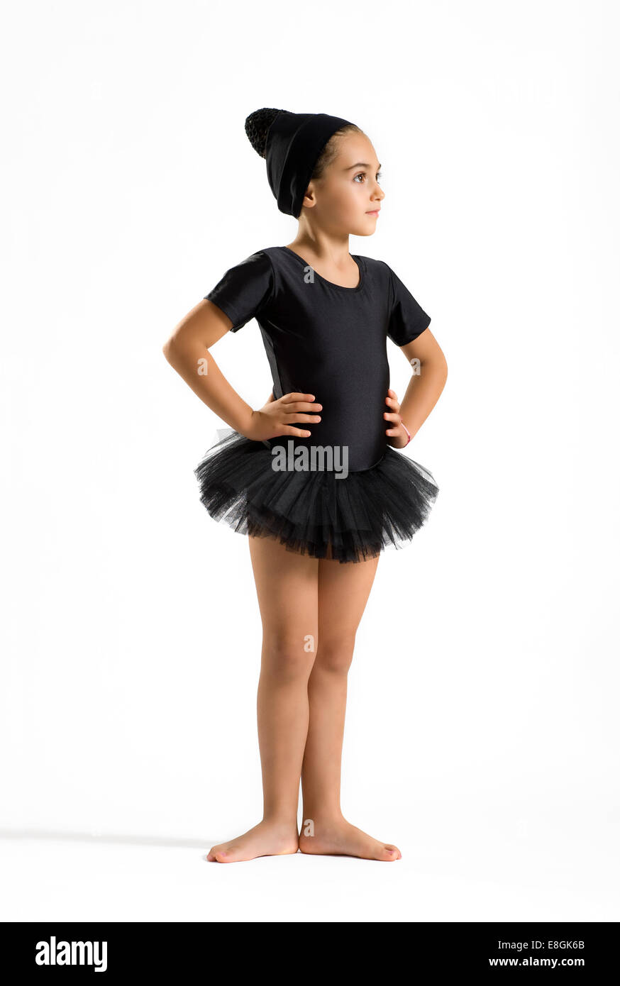 Niedliche eleganten Ballerina posiert Stockfoto