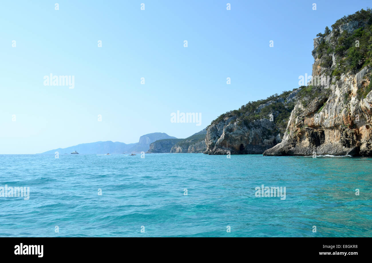 Küste in Cala Luna, Sardinien, Italien Stockfoto