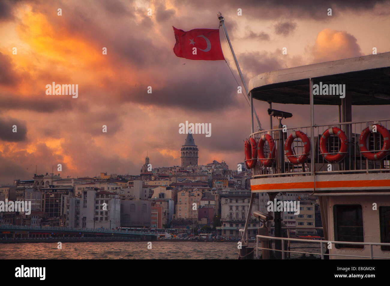 Türkei, Istanbul, Galata-Turm Stockfoto