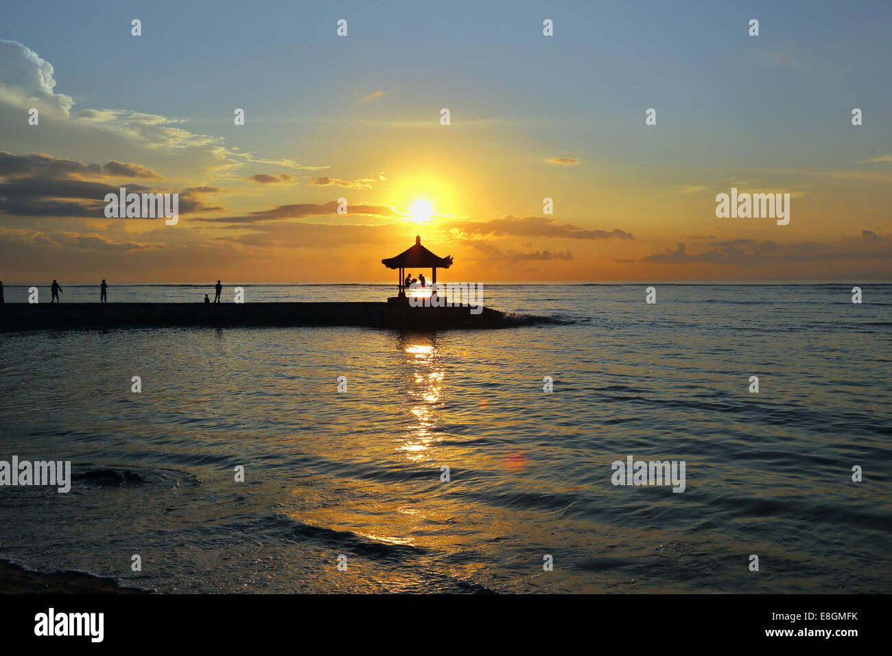 Sonnenaufgang in Sanur Bali Stockfoto