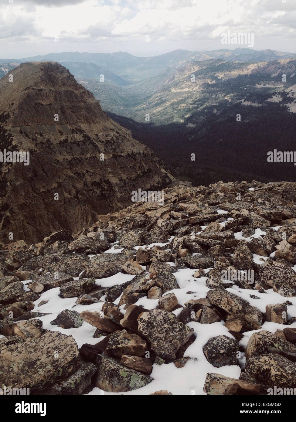 USA, Utah, Blick von oben auf der kahlen Berge Stockfoto