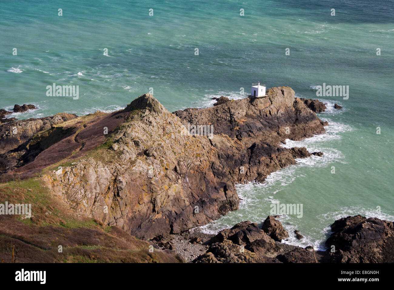 Blick vom Jerbourg Point auf Guernsey Stockfoto