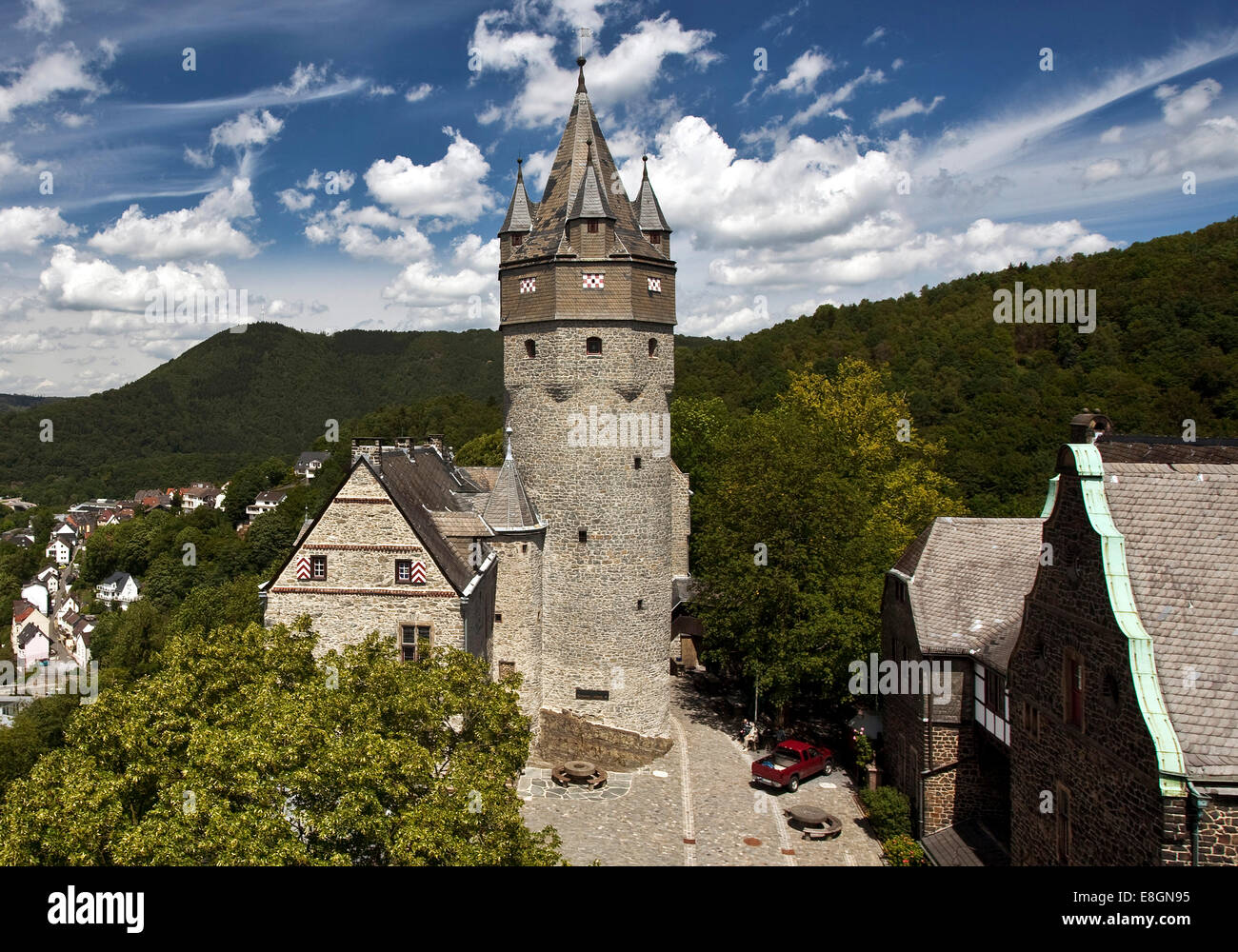 Burg Burg Altena, Altena, Sauerland Region, North Rhine-Westphalia, Deutschland Stockfoto