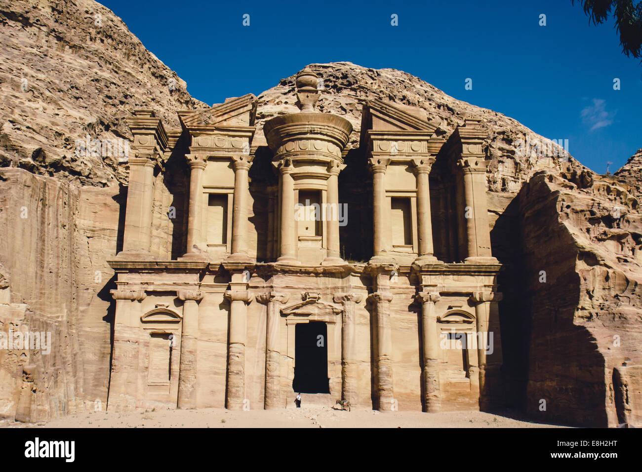 Jordanien, Petra, Ad Deir-Kloster Stockfoto