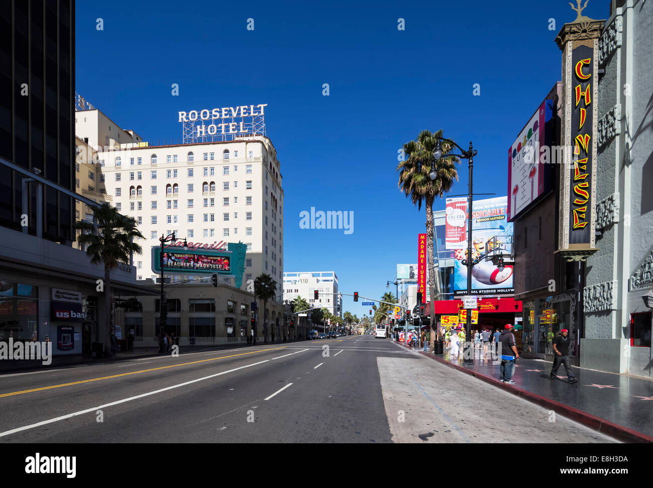 USA, California, Los Angeles, Hollywood, Hollywood Boulevard, Walk of Fame Stockfoto
