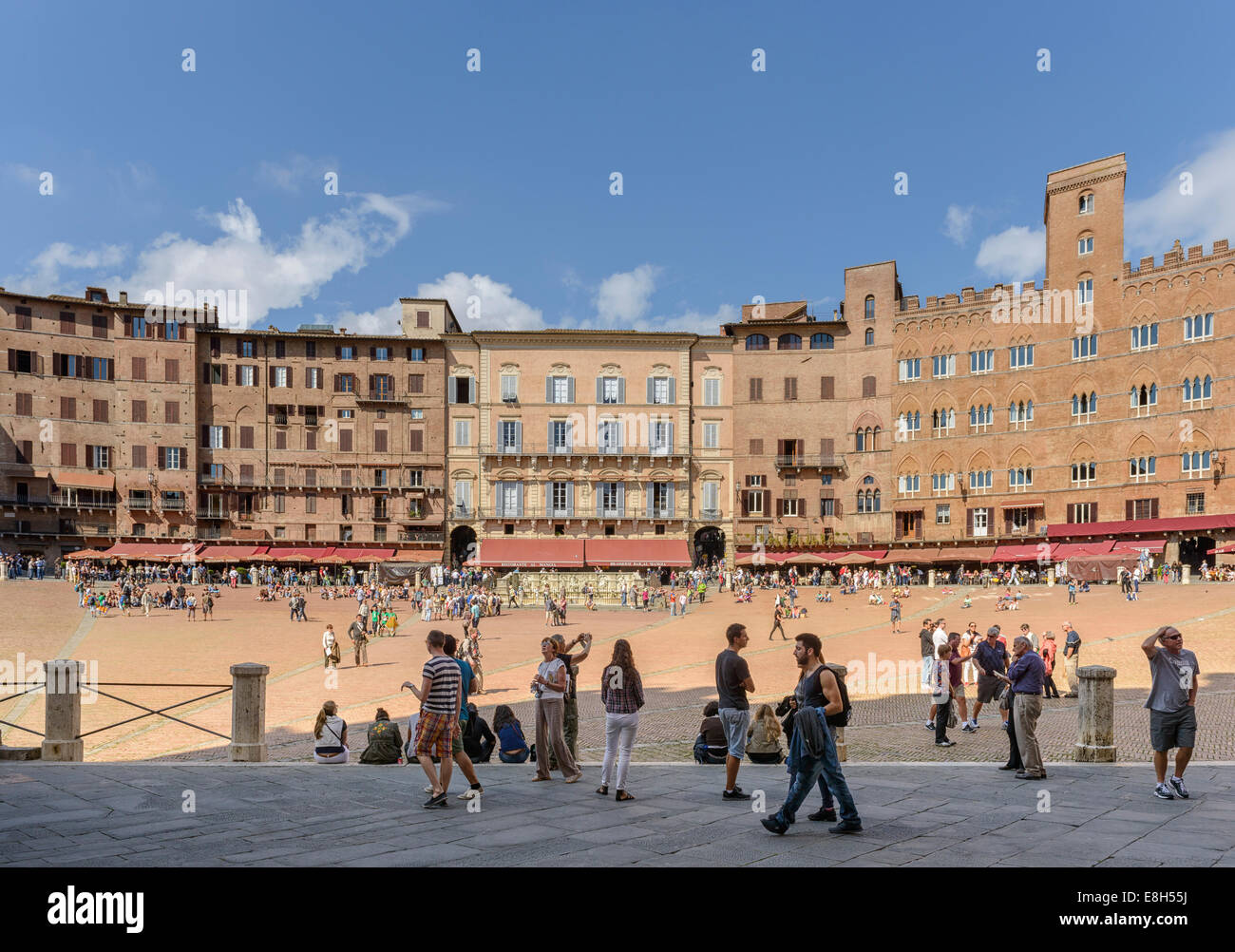 Piazza del Campo Siena Stockfoto