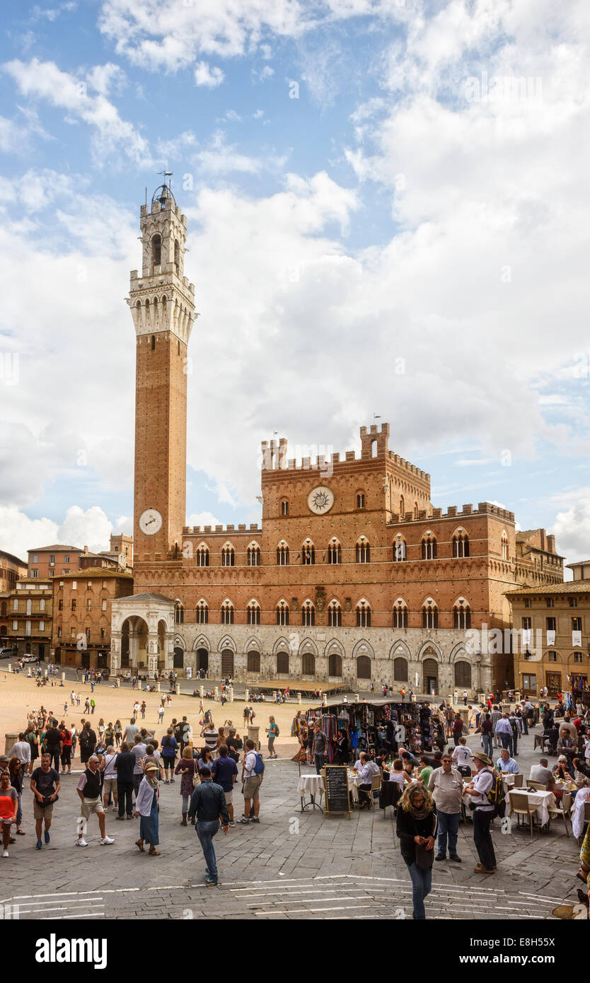 Piazza del Campo Siena Stockfoto