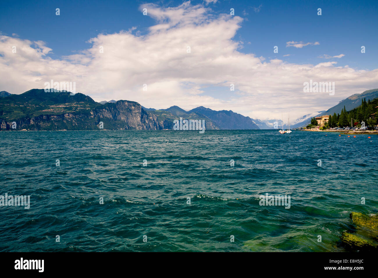 Italien, Veneto, Brenzone, Gardasee, Castelletto di Brenzone Stockfoto