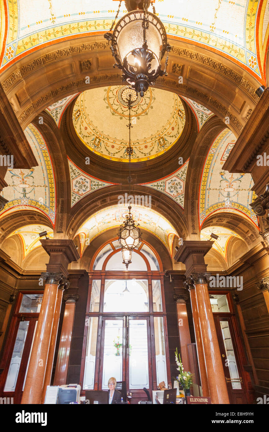 Innenansicht des Glasgow City Chambers Gebäude, Rezeption Flur, George Square, Glasgow, Schottland Stockfoto
