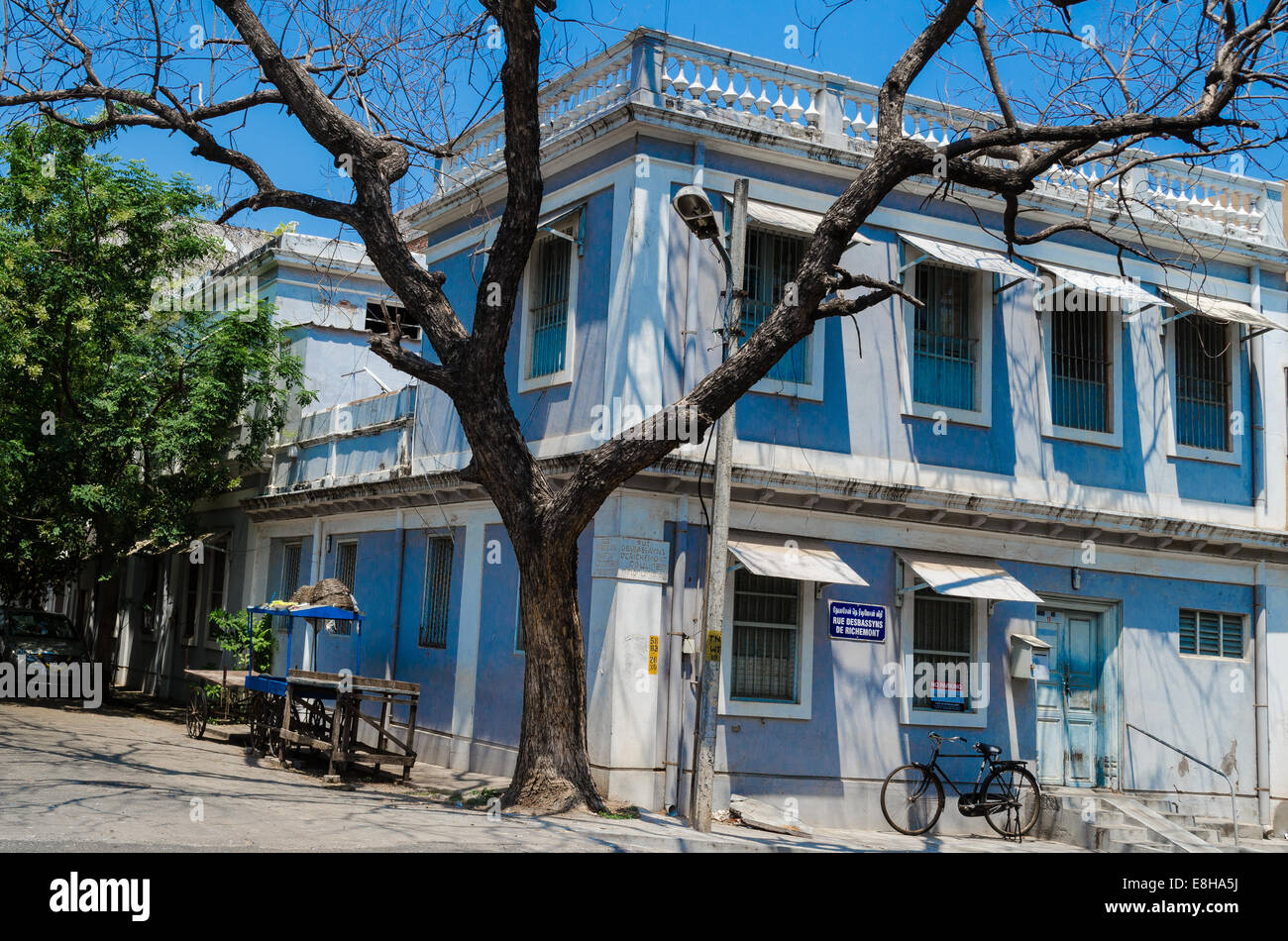Französische Stadt Pondicherry Stockfoto