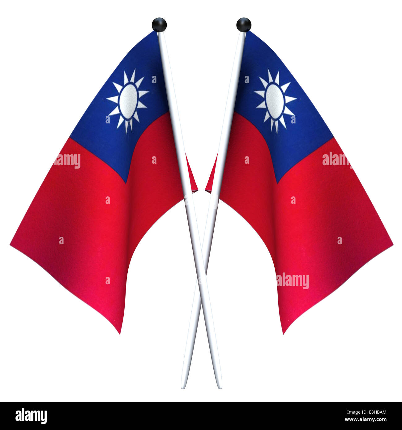 Flagge von Taiwan für Adv oder anderen Zweck Verwendung Stockfoto