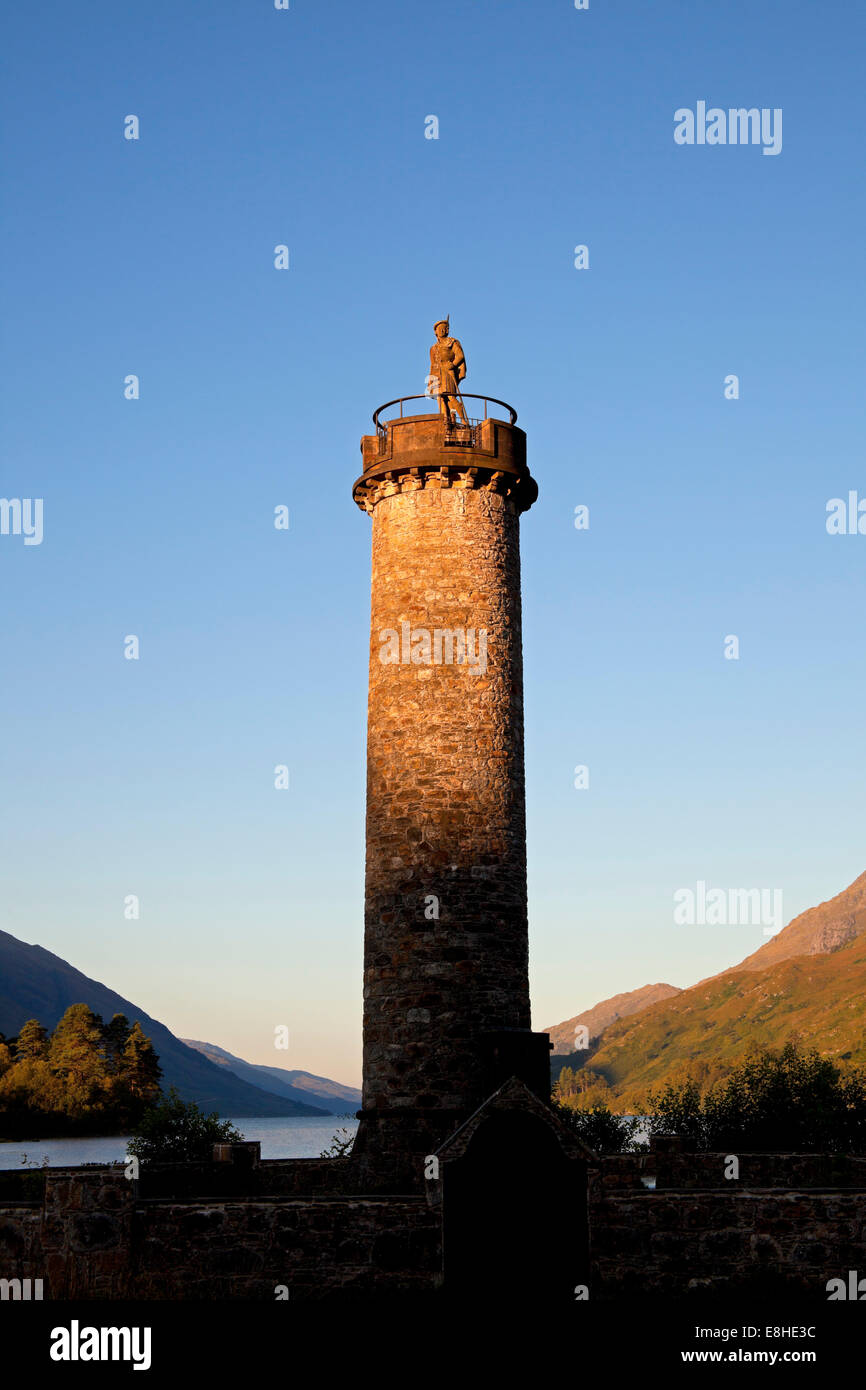 Sunrise Glenfinnan Monument, Lochaber, Schottland Stockfoto