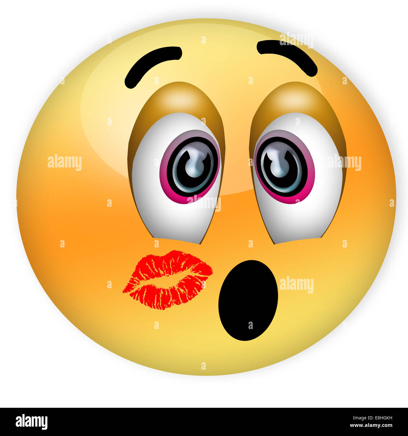 Kuss Smiley Mit Herz Von Frau