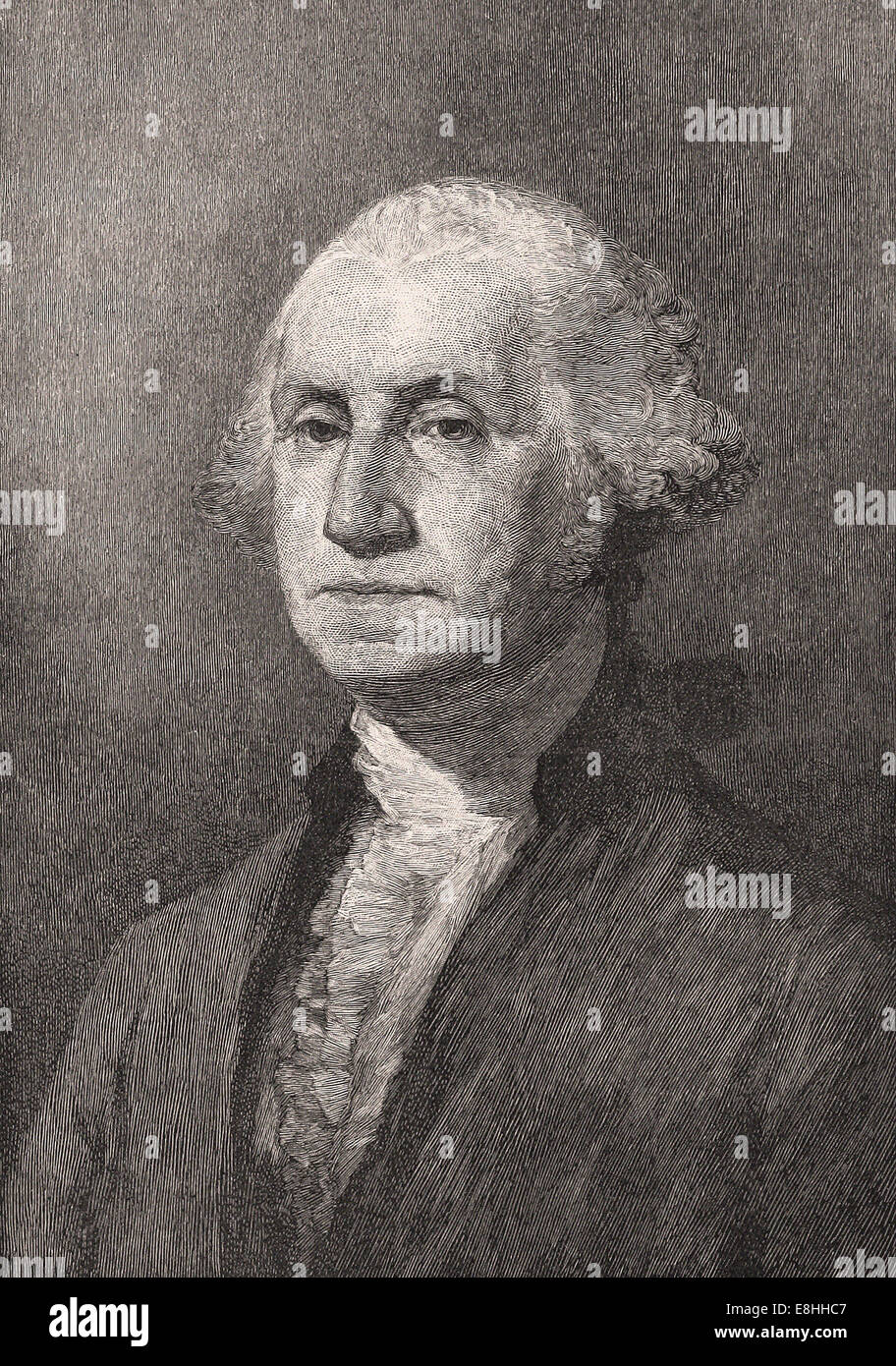 Porträt von George Washington - Gravur - XIX. Jahrhundert Stockfoto