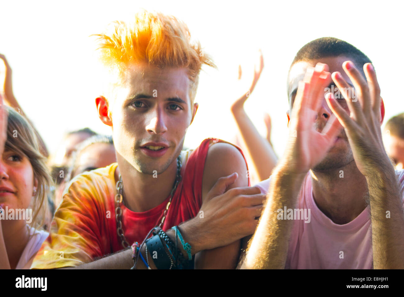 Gibraltars 1. Music Festival - Fans bei einem Musik-festival Stockfoto