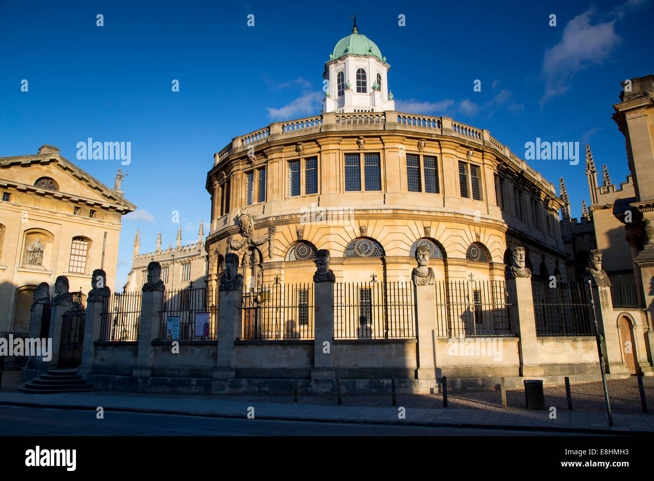 Das Sheldonian Theatre - entworfen von Christopher Wren erbaut 1664-1668, Oxford, Oxfordshire, England Stockfoto