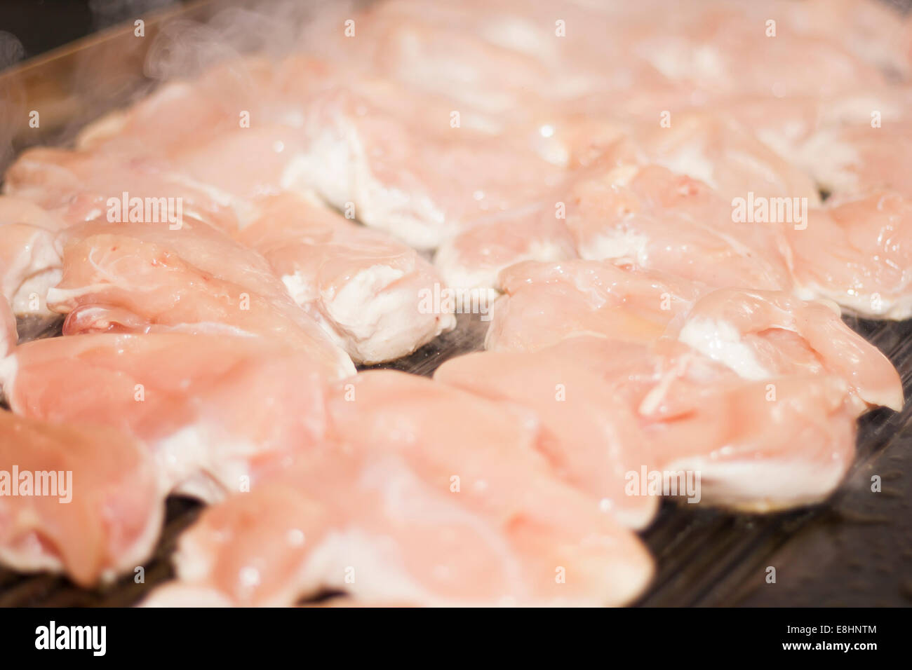Hintergrund von Hühnerfleisch vom Grill Stockfoto