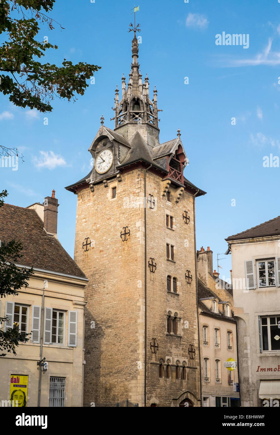 Glockenturm im Zentrum von Beaune, Frankreich Stockfoto