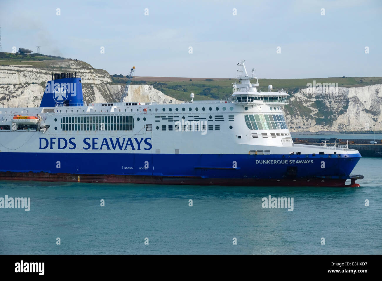 DFDS Seaways Fähren im Hafen von Dover, England, UK Stockfoto