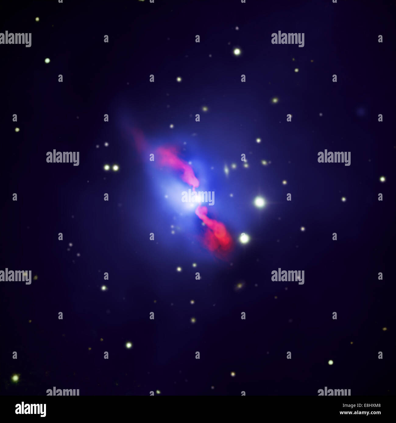 Chandra x-Ray Observatory Hydra Marshall Space Flight Center Milky Way NASA Typ A-Ia-Supernova-Explosionen-Very Large Array-blac Stockfoto