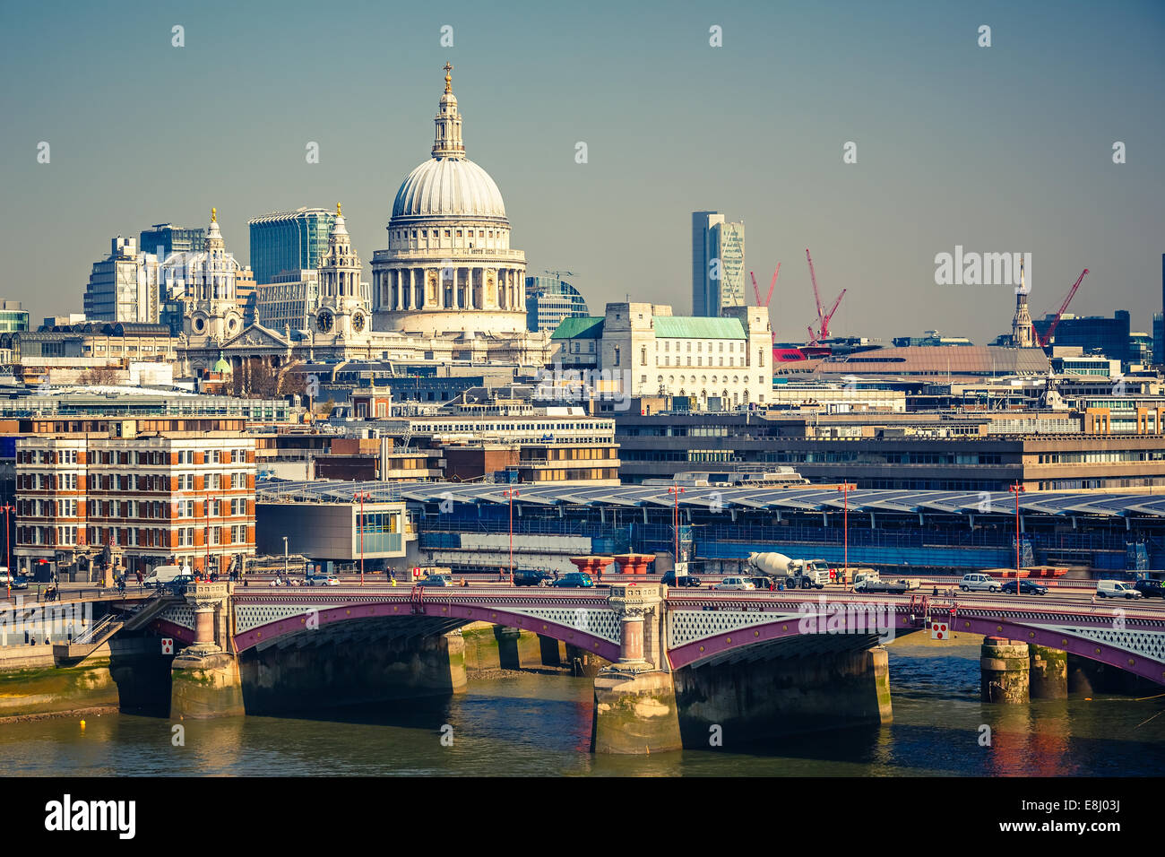 Luftbild auf London city Stockfoto