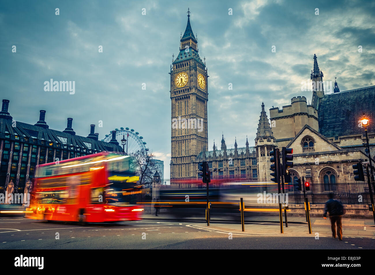 London am frühen Morgen Stockfoto