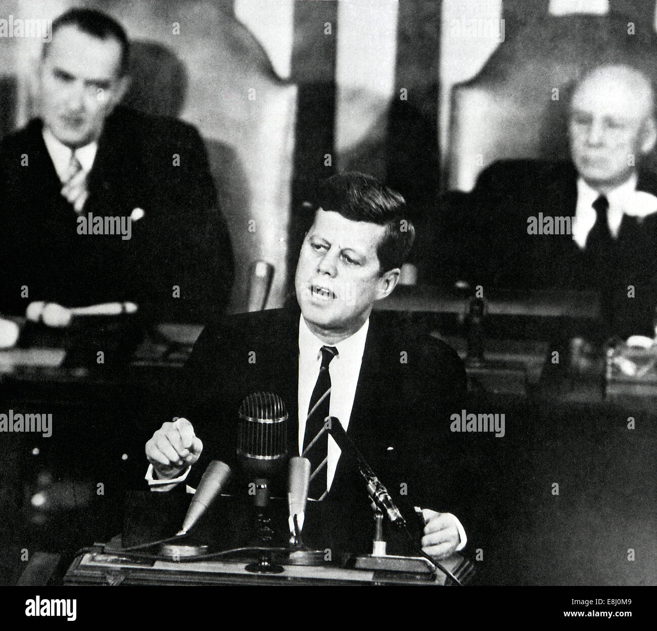 Für Congrss und The Nation sagte, Präsident Kennedy am 25. Mai 1961; "Ich glaube th bei dieser Nation sollte sich zu verpflichten, Stockfoto