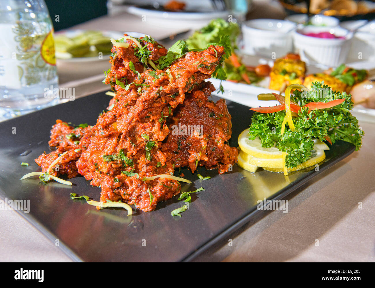 Leckere Curry Lammfleisch in einem indischen restaurant Stockfoto