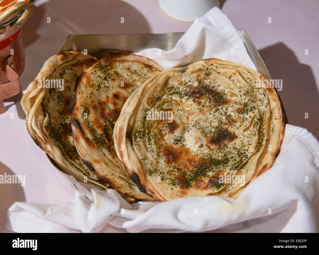 sehr lecker Naan-Brot Stockfoto