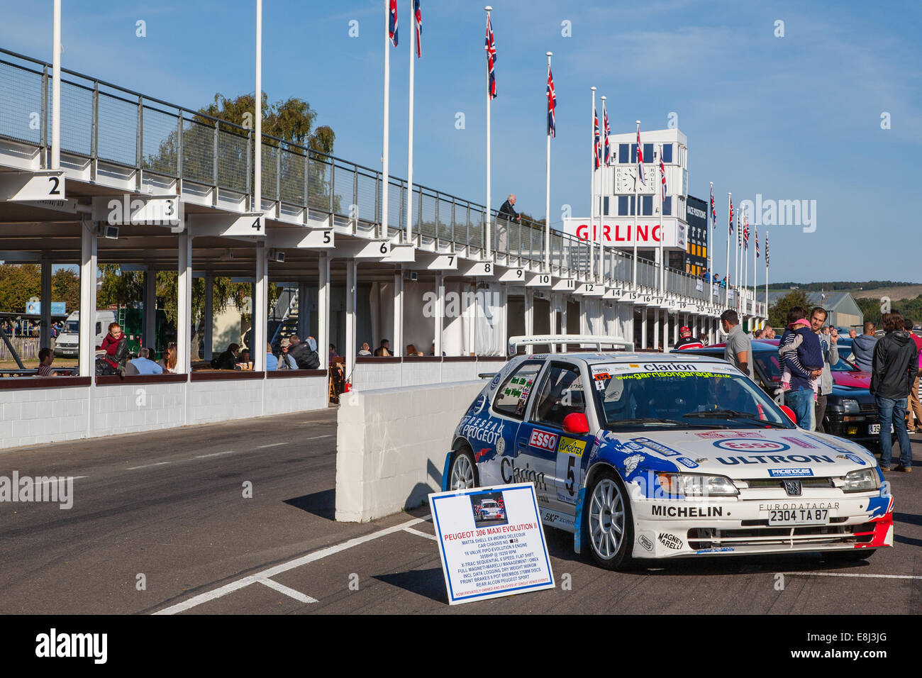 Goodwood Breakfast Club Oldtimerveranstaltung, Goodwood motor Rennstrecke Goodwood, West Sussex UK Stockfoto