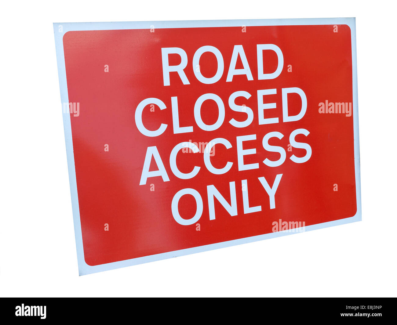 Straße geschlossen Zugang nur Verkehr Warnzeichen UK Stockfoto