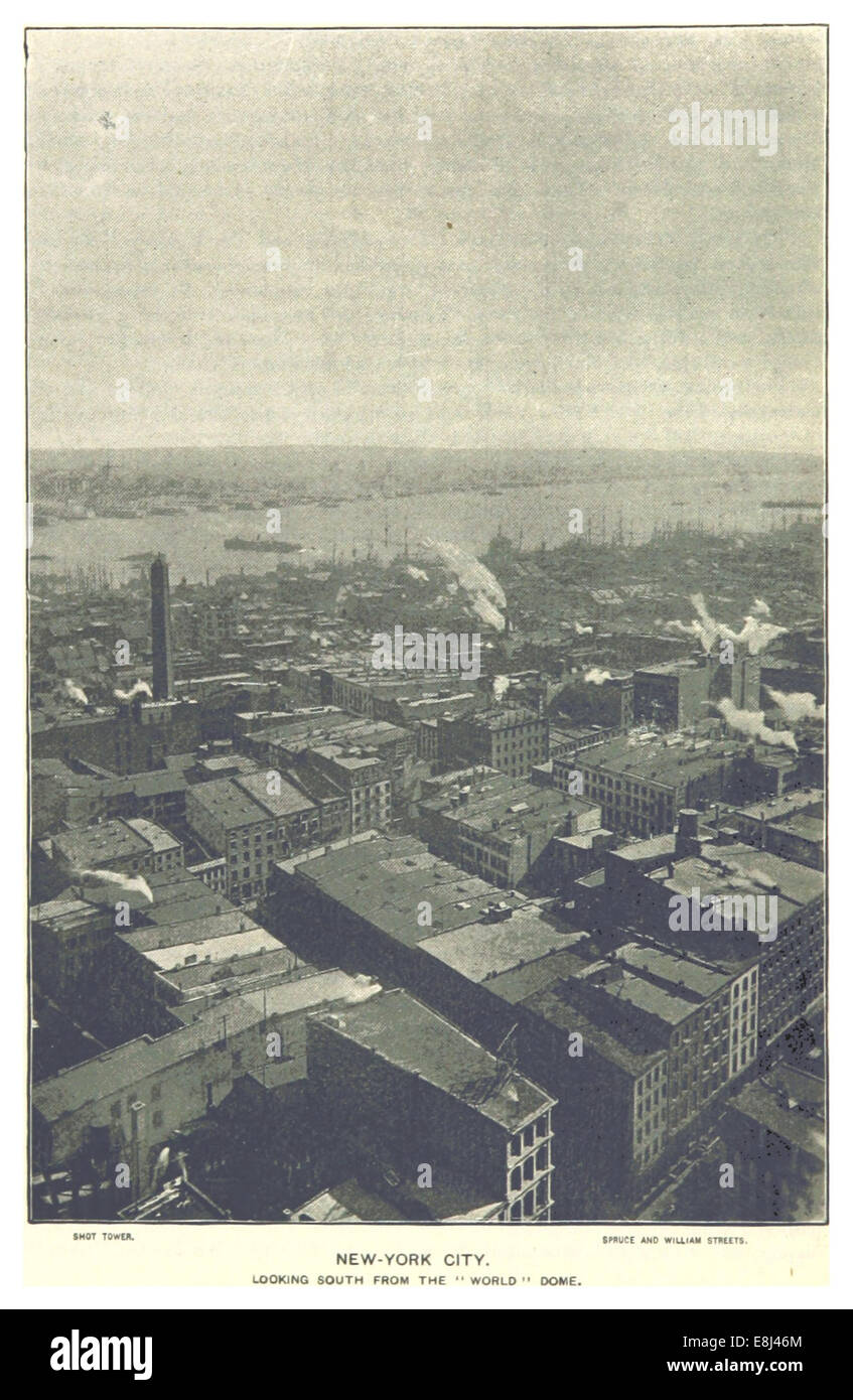 (King1893NYC) pg070 (S-Blick) NEW-YORK-CITY-PANORAMA von der Kuppel der Welt Stockfoto