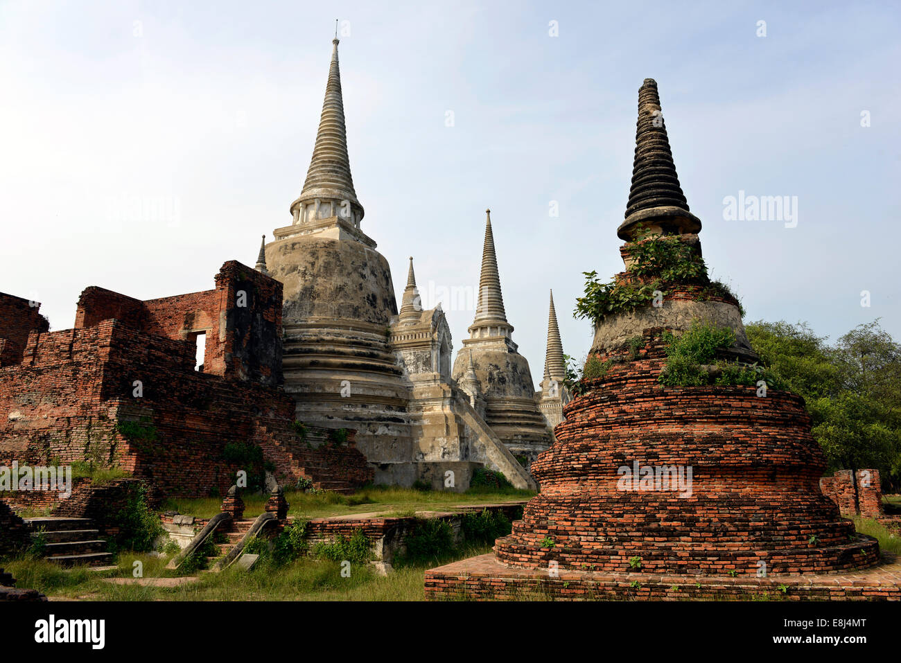 Chedis des Wat Phra Sri Sanphet Ayutthaya Historical Park, Ayutthaya, Thailand Stockfoto