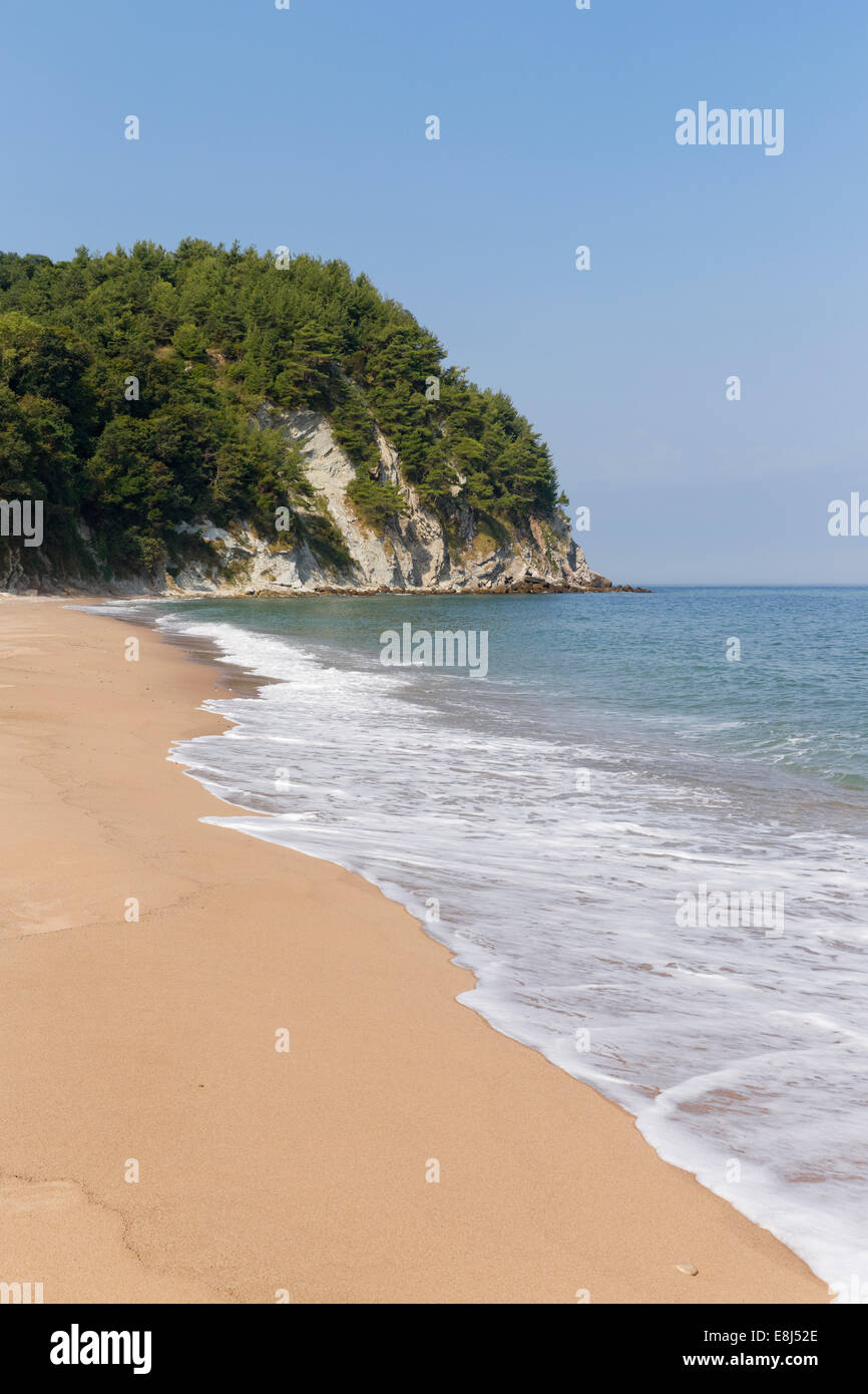 Strand in Kapisuyu, Schwarzes Meer, Bartın Provinz, Schwarzmeer Region, Türkei Stockfoto