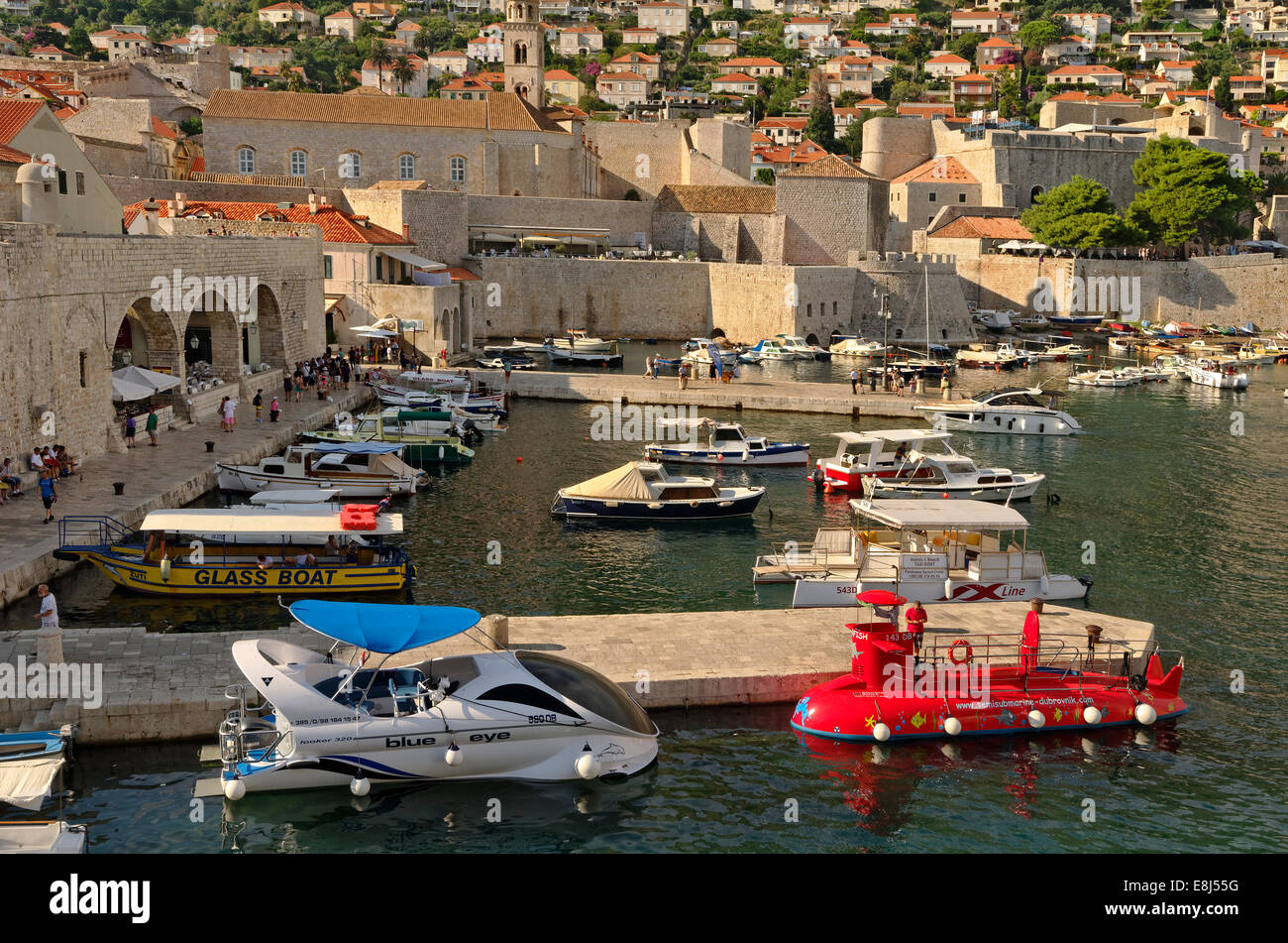 Hafengebiet in Dubrovnik Altstadt an der Dalamatian Küste von Kroatien, Adria Stockfoto